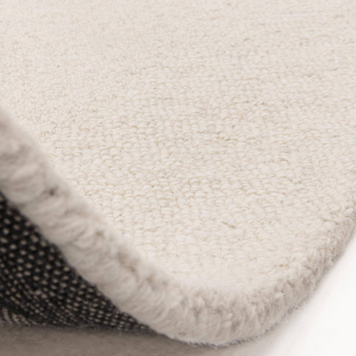 Rug Theodore plain cream white ivory 200x290 cm