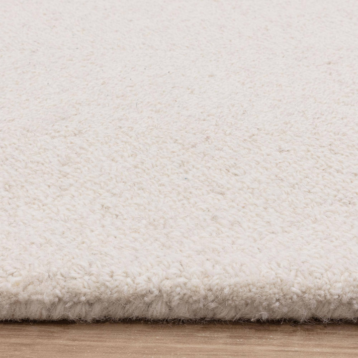 Rug Theodore plain cream white ivory 200x290 cm
