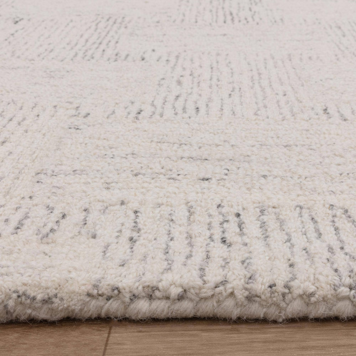 Tappeto Theodore geometrico beige e avorio 120x1