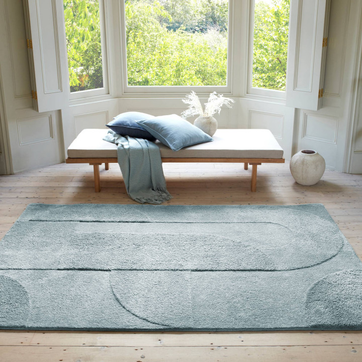 Rug Tova geometric light blue sky blue 160x230 c