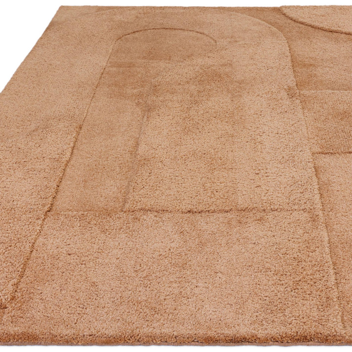 Tappeto Tova geometrico rosa antico e rosa cipri