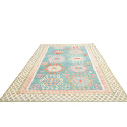 Tappeto Kilim Afghanistan 203x297 Turchese Cora