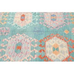 Tappeto Kilim Afghanistan 203x297 Turchese Cora