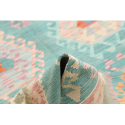 Tappeto Kilim Afghanistan 203x297 Turchese Cora