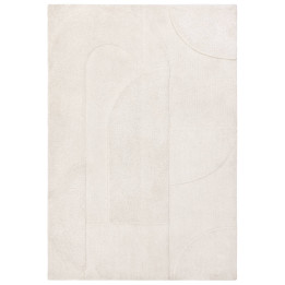 Tappeto Tova geometrico bianco e avorio 120x170