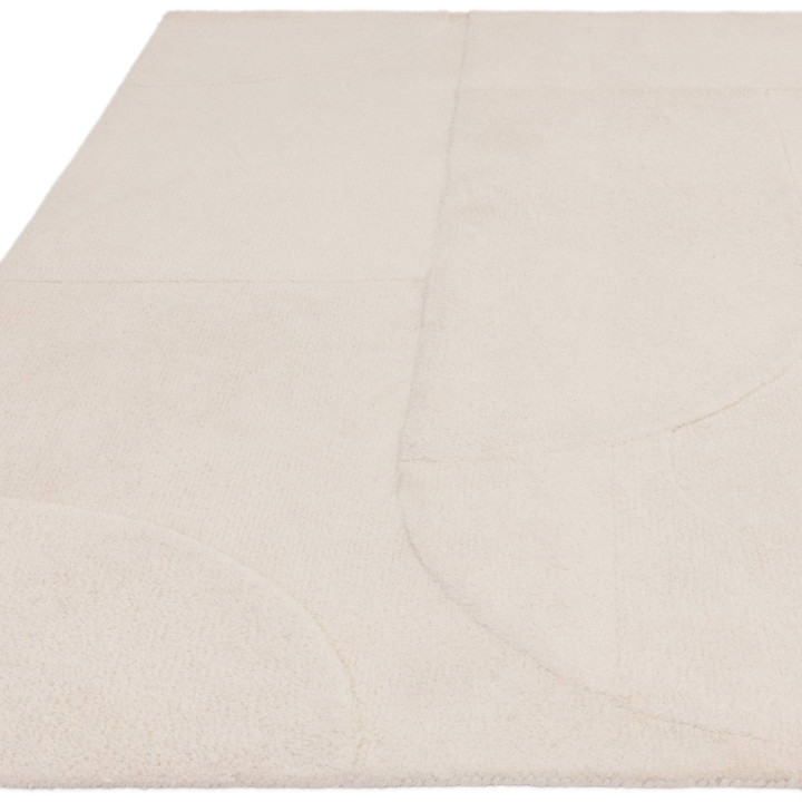Rug Tova geometric white ivory 120x170 cm