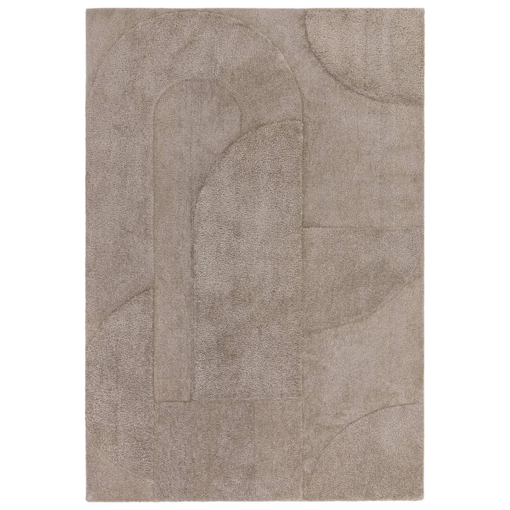 Rug Tova geometric taupe beige 160x230 cm