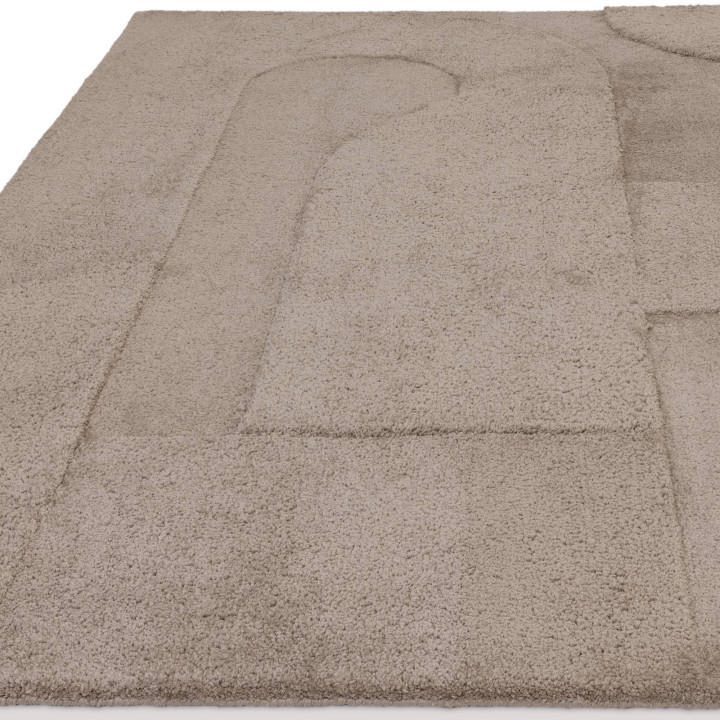 Tappeto Tova geometrico tortora e beige 160x230