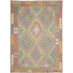 Tappeto Kilim Afghanistan 175x243 Azzurro Rosa