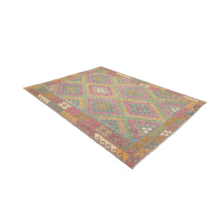 Tappeto Kilim Afghanistan 175x243 Azzurro Rosa