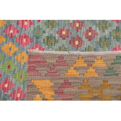 Tappeto Kilim Afghanistan 175x243 Azzurro Rosa