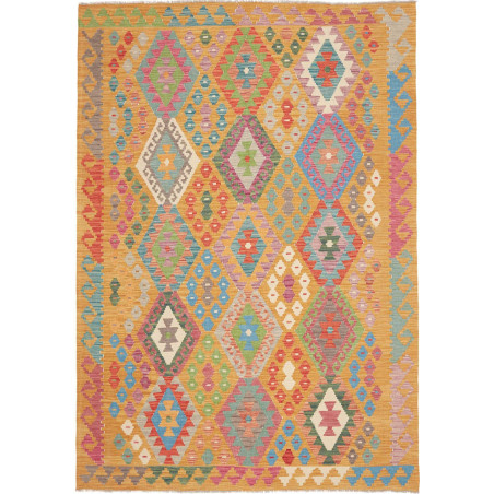 Tappeto Kilim Afghanistan 175x245 Giallo Ocra