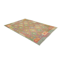 Tappeto Kilim Afghanistan 176x247 Muted Verde