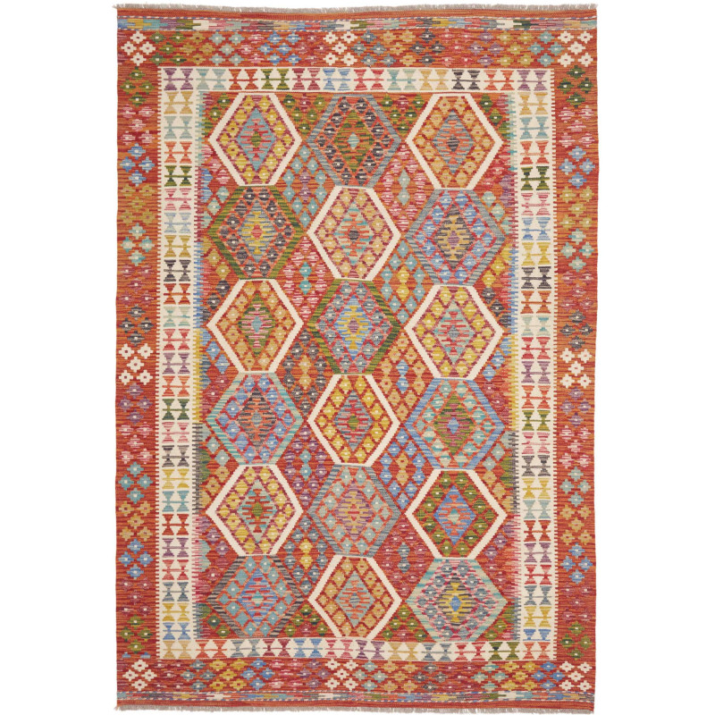 Tappeto Kilim Afghanistan 176x253 Rosso Terraco