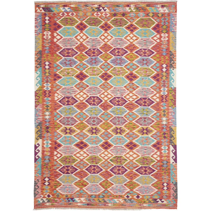 Tappeto Kilim Afghanistan 176x257 Arancione Ter