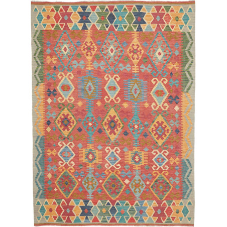 Tappeto Kilim Afghanistan 178x245 Rosso Terra