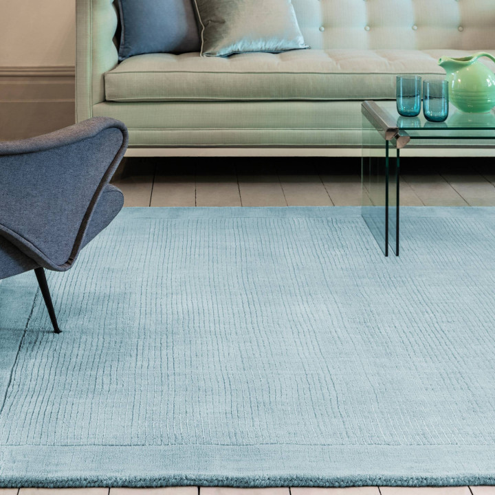 Rug York geometric light blue 80x150 cm