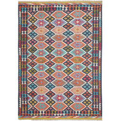 Tappeto Kilim Afghanistan 179x253 Blu Scuro