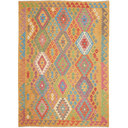 Tappeto Kilim Afghanistan 180x243 Giallo Senape