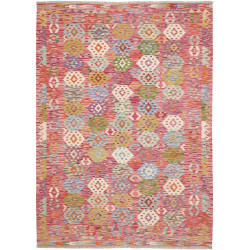 Tappeto Kilim Afghanistan 180x247 Rosso Multico