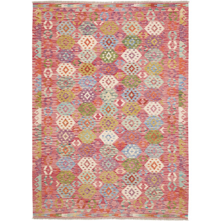 Tappeto Kilim Afghanistan 180x247 Rosso Multico