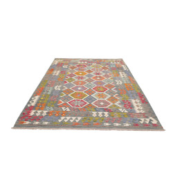 Tappeto Kilim Afghanistan 183x250 Grigio Blu