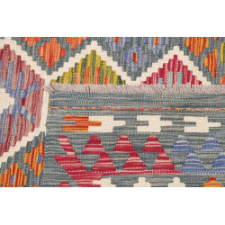 Tappeto Kilim Afghanistan 183x250 Grigio Blu