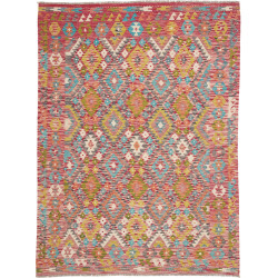 Tappeto Kilim Afghanistan 183x244 Rosso Corallo