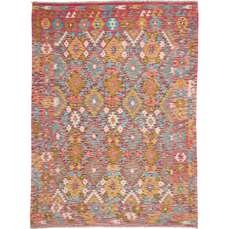 Tappeto Kilim Afghanistan 183x244 Rosso Corallo