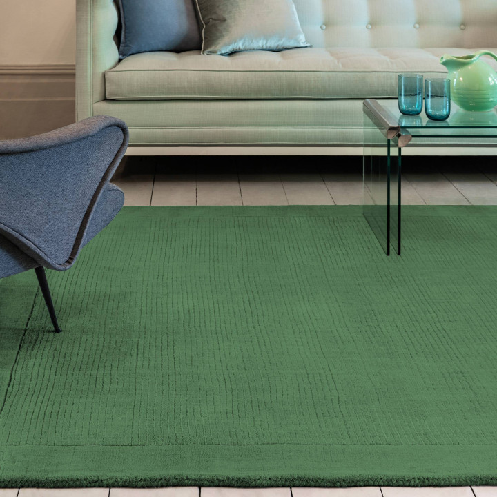 Tappeto York geometrico verde corsia 68x240 cm
