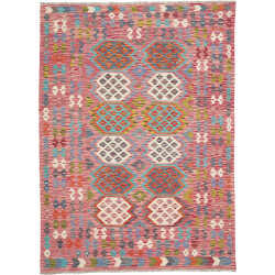 Tappeto Kilim Afghanistan 184x251 Rosa Vivace