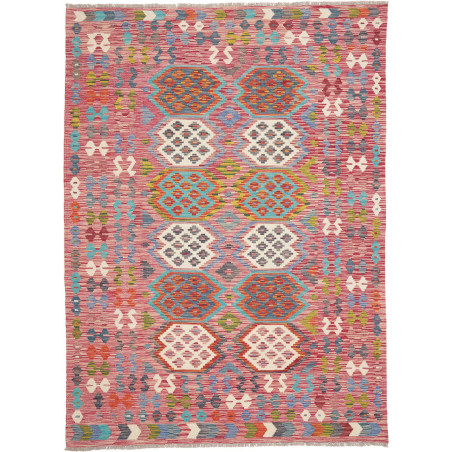Tappeto Kilim Afghanistan 184x251 Rosa Vivace