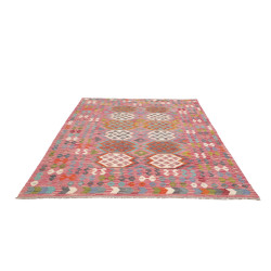 Tappeto Kilim Afghanistan 184x251 Rosa Vivace