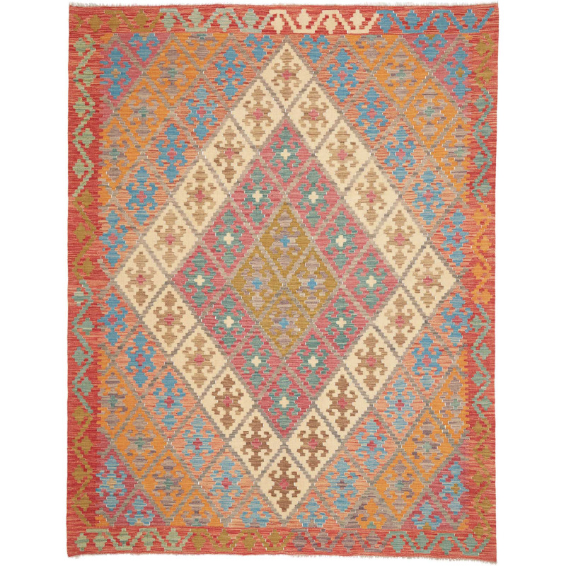Tappeto Kilim Afghanistan 189x240 Rosso Arancio