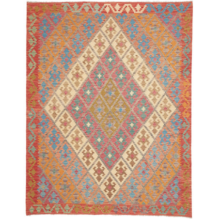 Tappeto Kilim Afghanistan 189x240 Rosso Arancio