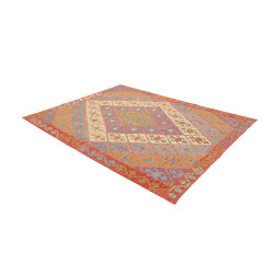Tappeto Kilim Afghanistan 189x240 Rosso Arancio