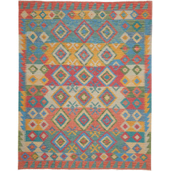 Tappeto Kilim Afghanistan 189x238 Blu Azzurro