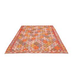 Tappeto Kilim Afghanistan 176x250 Rosso Arancio