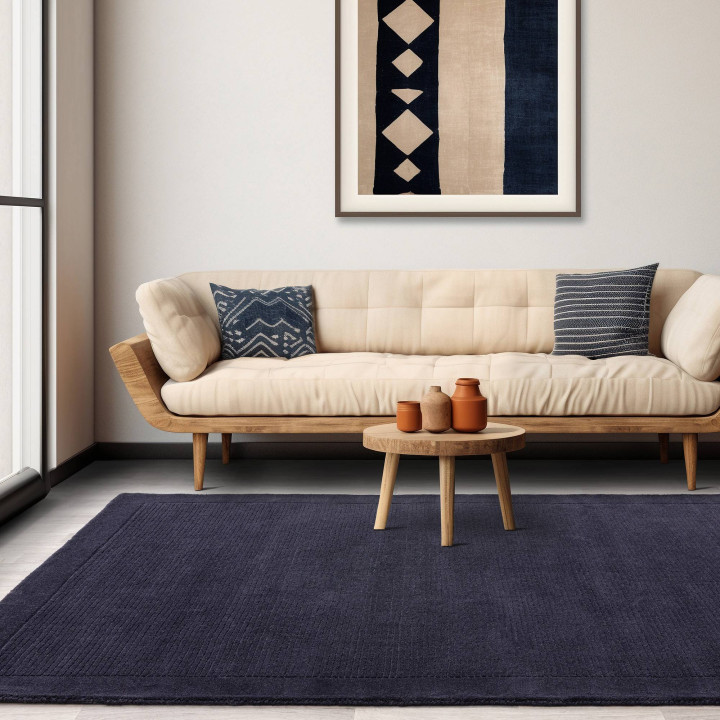 Rug York plain blue 80x150 cm
