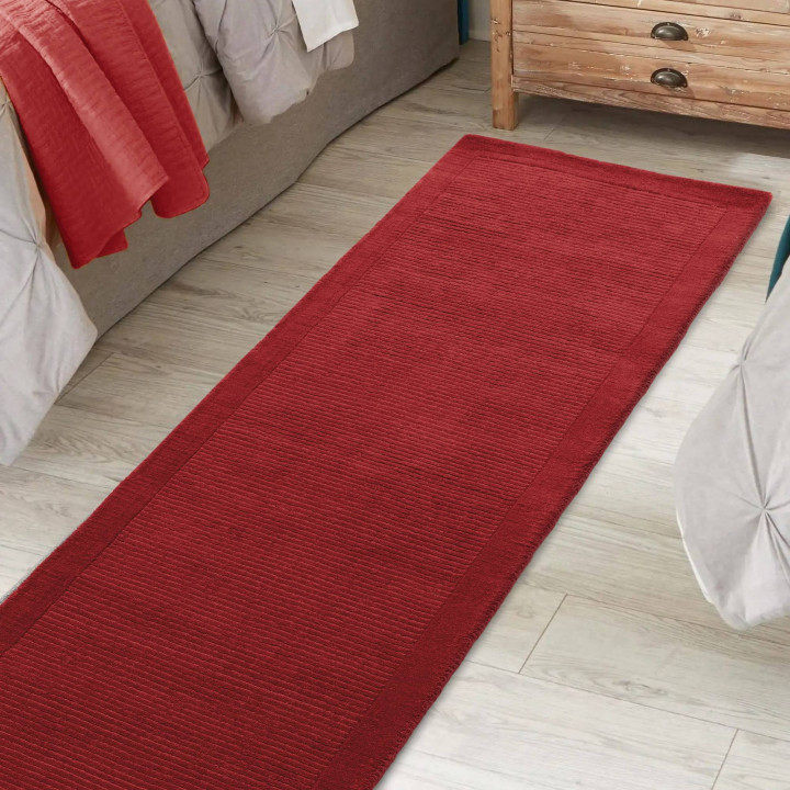 Rug York plain red 80x150 cm