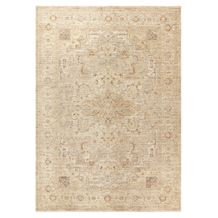 Rug Heriz non-floral medallion beige sand taupe