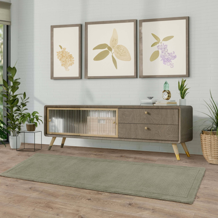Tappeto York geometrico verde oliva 160x230 cm