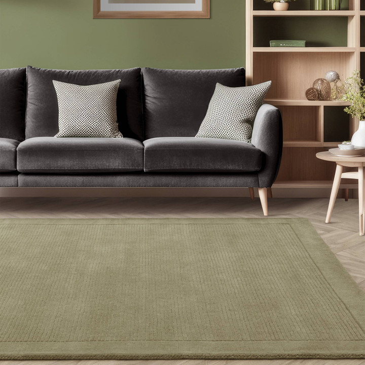 Tappeto York geometrico verde oliva 200x290 cm