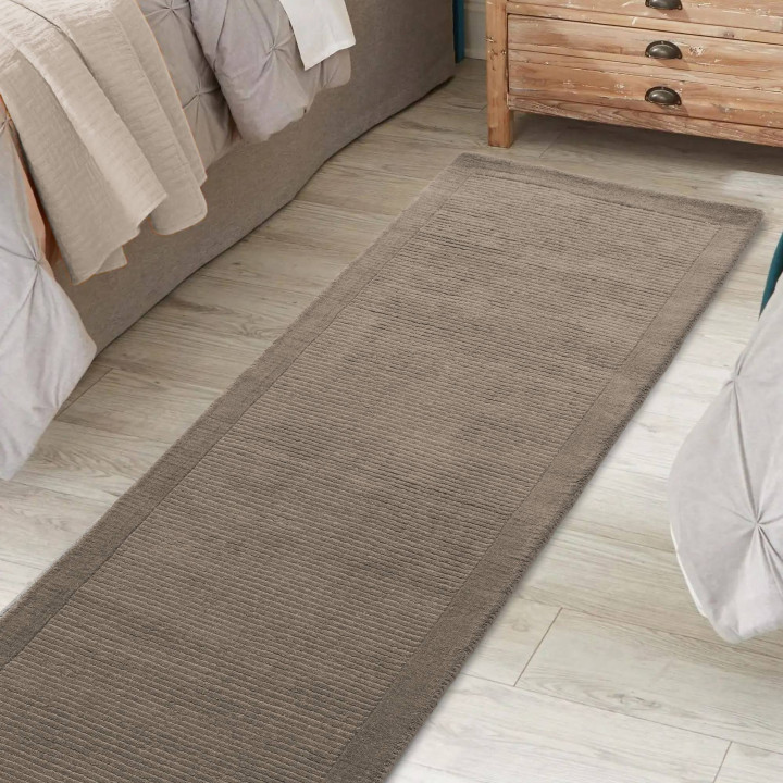 Tappeto York geometrico beige e tortora 80x150 c
