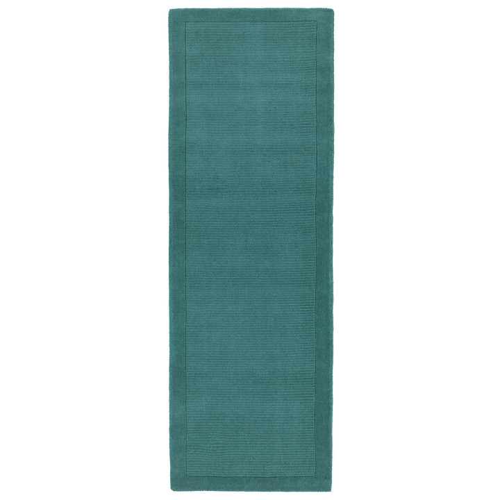 Rug York geometric dark green teal 60x120 cm