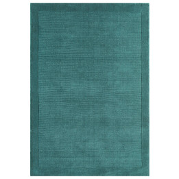 Rug York geometric dark green teal runner 68x240
