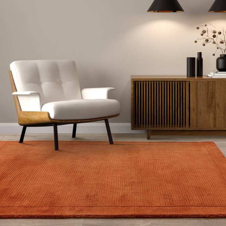 Rug York geometric orange 160x230 cm