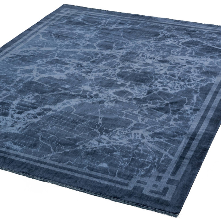 Tappeto Zehraya astratto blu scuro e azzurro 120