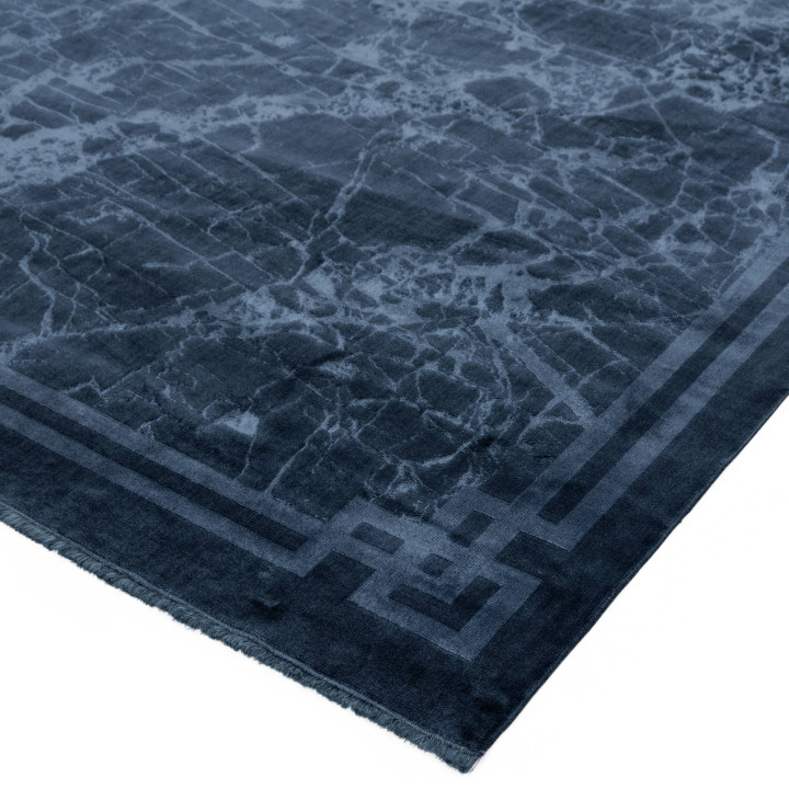 Rug Zehraya abstract dark blue light blue 120x18