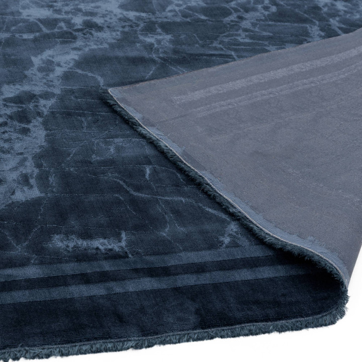 Tappeto Zehraya astratto blu scuro e azzurro 120